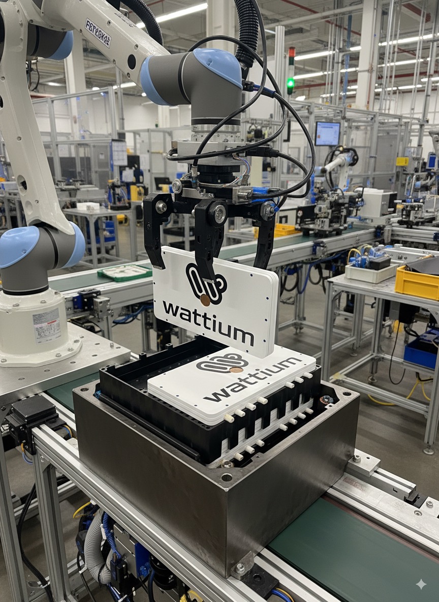 Wattium production line — module assembly